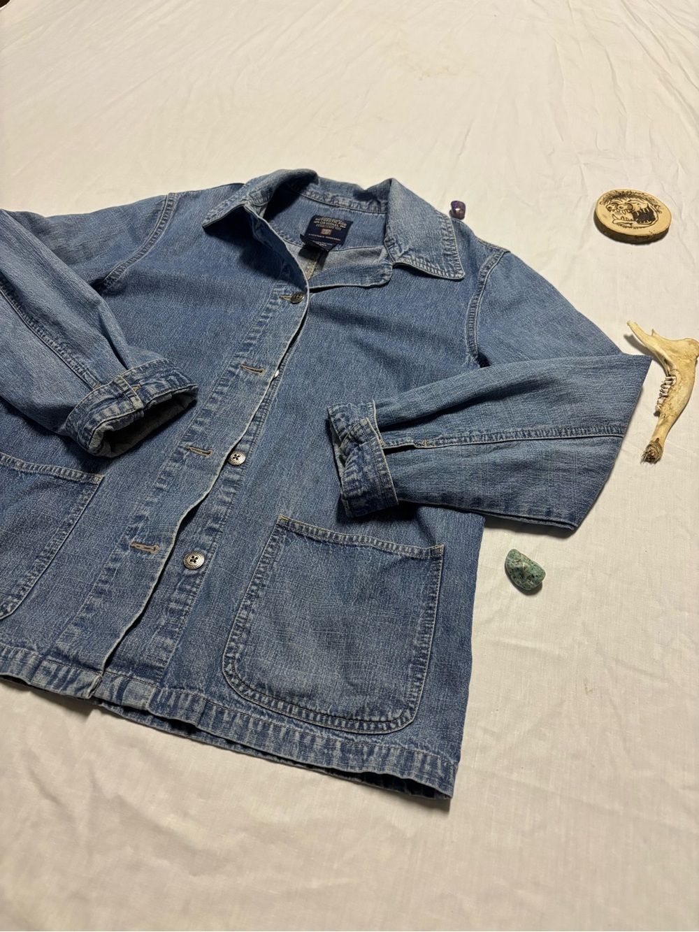 Faded Glory Vintage Light Blue Denim Jacket - Picture 2 of 6